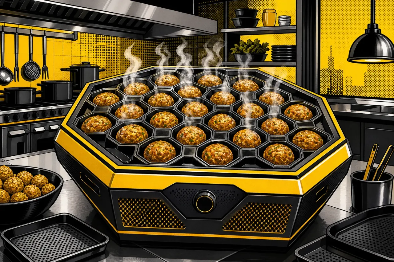 48 Frikadellen in 12 Minuten: RATIONAL iHexagon im Check