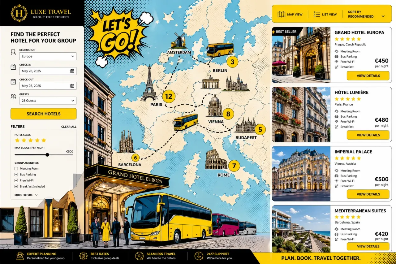 BWH Hotels: Neuer Online-Guide für Gruppenreisen 2027