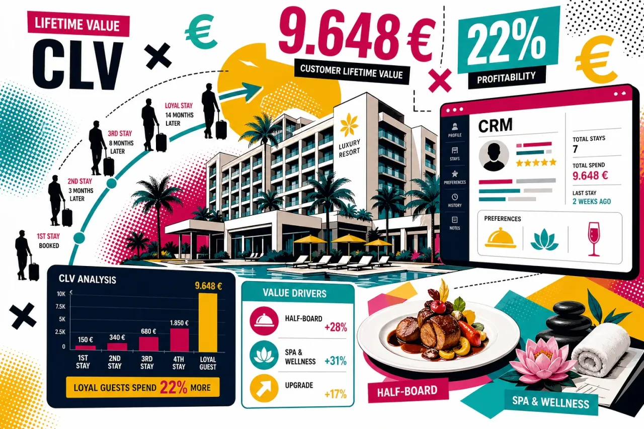 CLV berechnen: Customer Lifetime Value für Hotels mit Formel und Beispiel