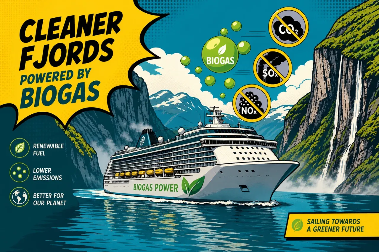 90 % weniger Emissionen: Kreuzfahrt auf Biogas durch Norwegens Fjorde