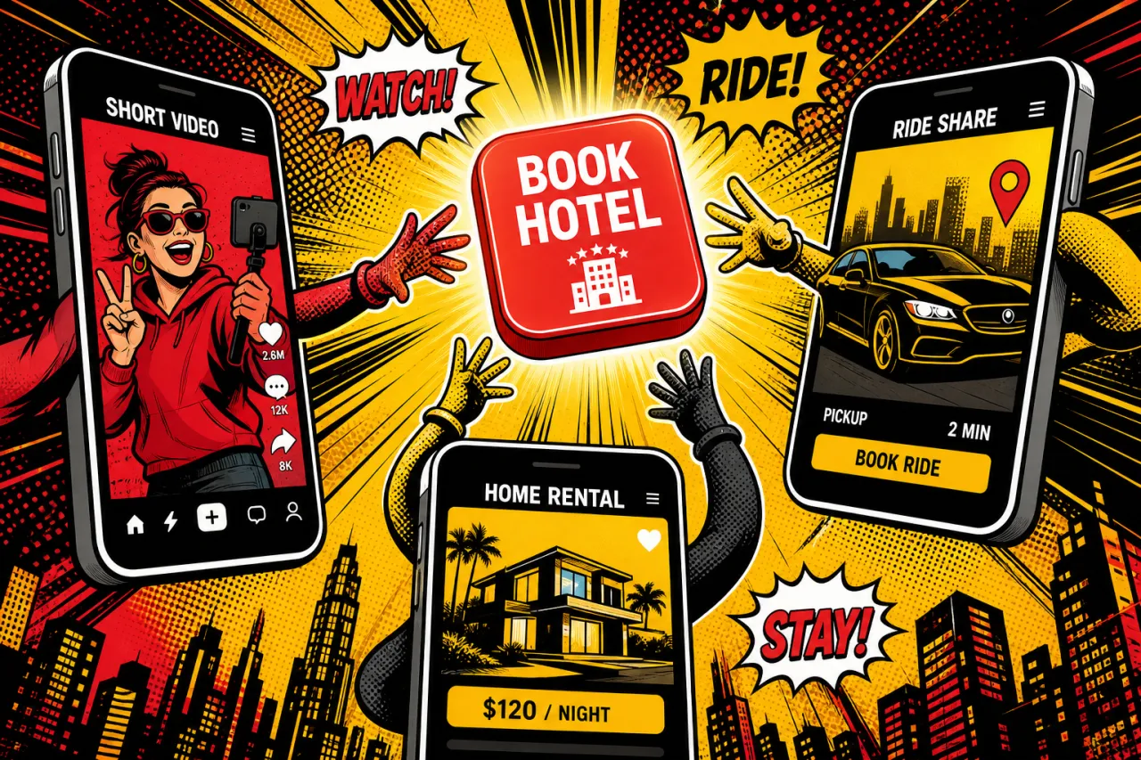 Airbnb, Uber, TikTok: Alle wollen deine Buchung