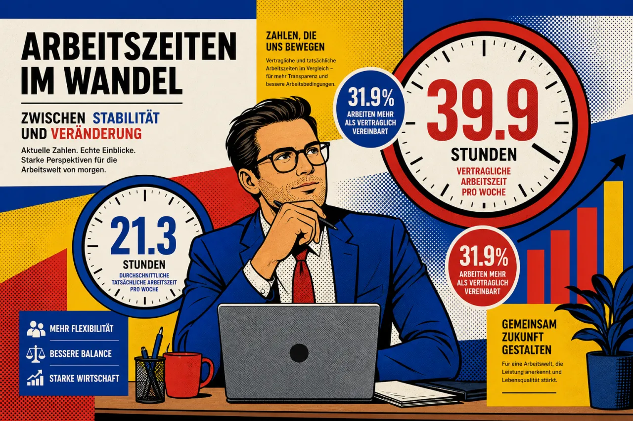 Arbeitszeit bleibt in Vollzeit stabil