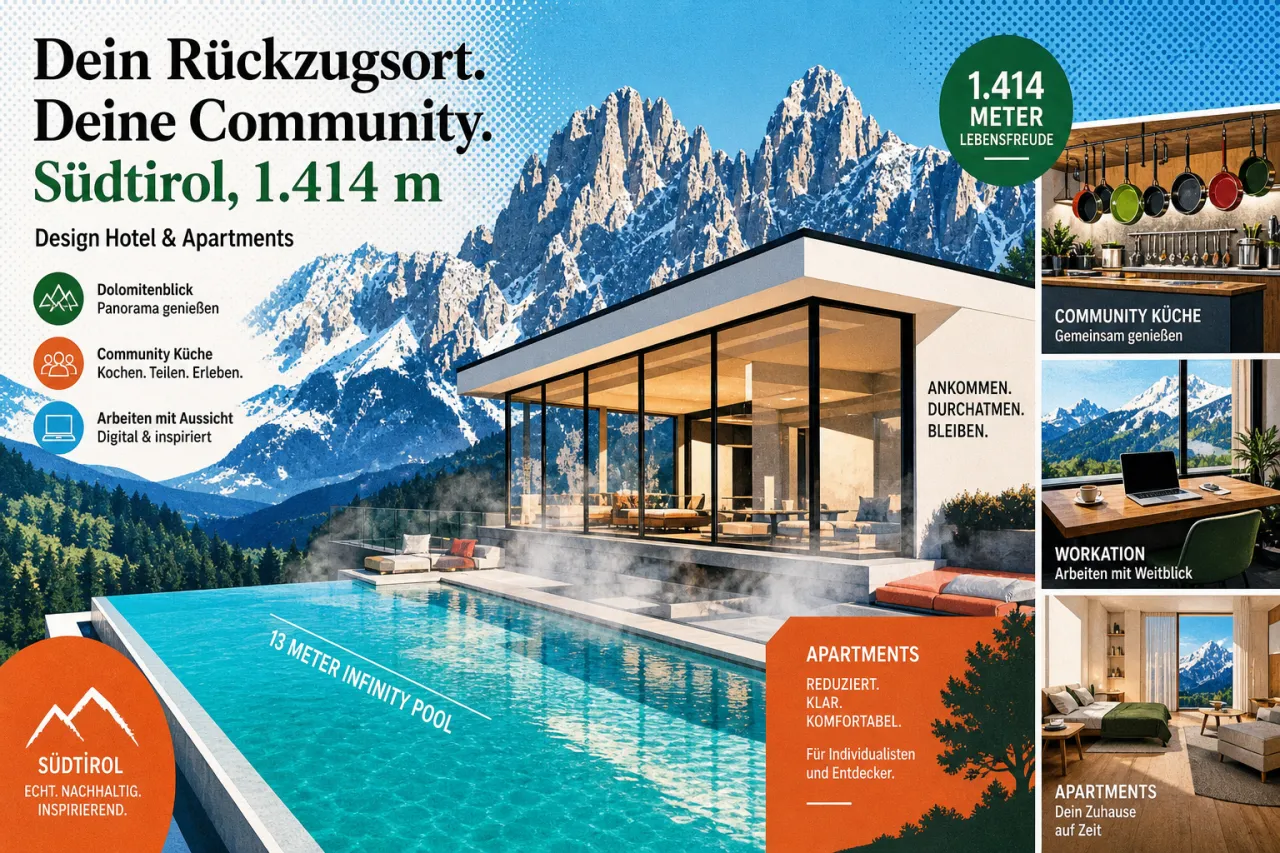 Aui startet als flexibles Designhotel in Meransen
