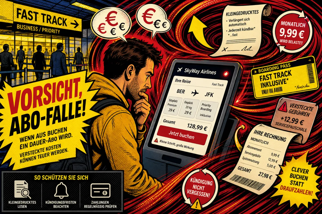 Check-in wird zur Abo-Falle