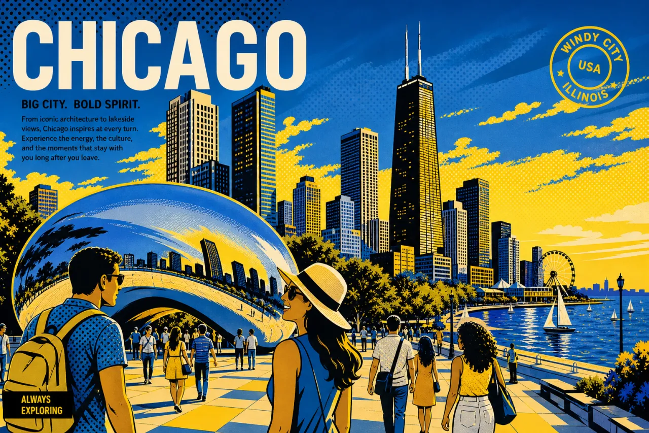 Chicago Tourismus 2025: 55 Millionen Besucher, Rekord am O'Hare