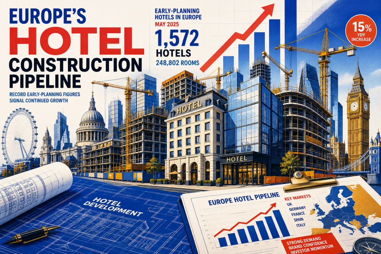 Europas Hotel-Pipeline wächst: Frühplanung auf Rekordhoch