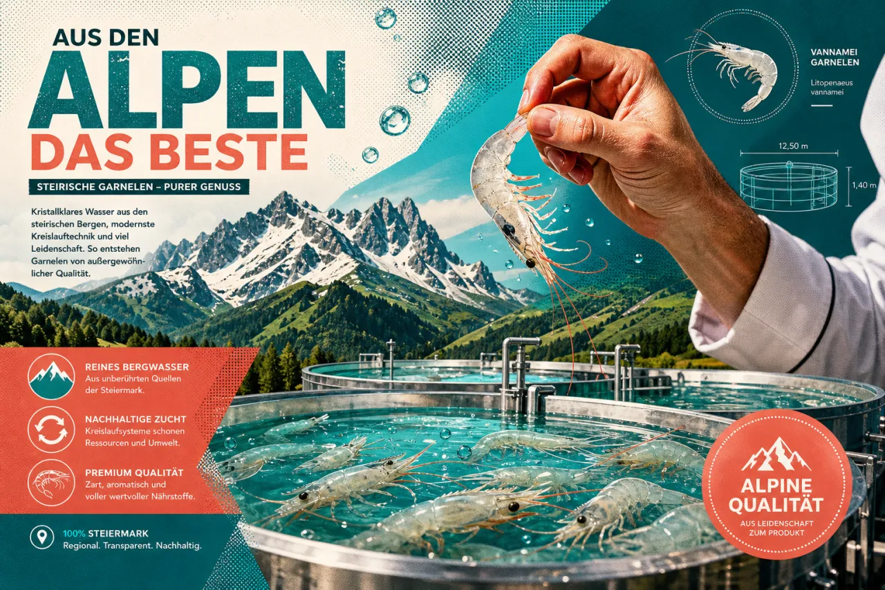 Gebirgsgarnelen aus der Steiermark: Frische Shrimps aus dem Inland