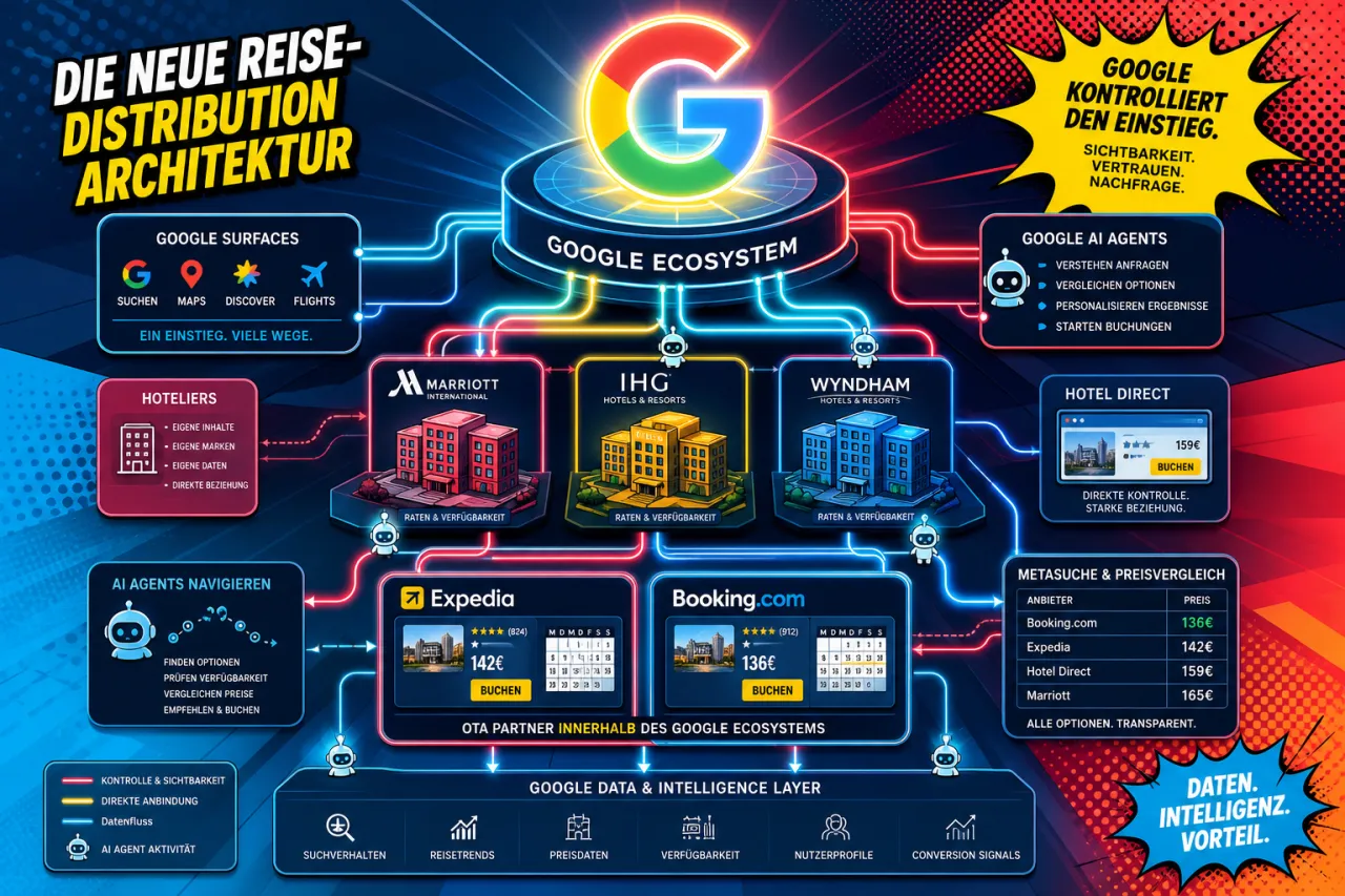 Google baut Agentic Commerce über OTAs auf