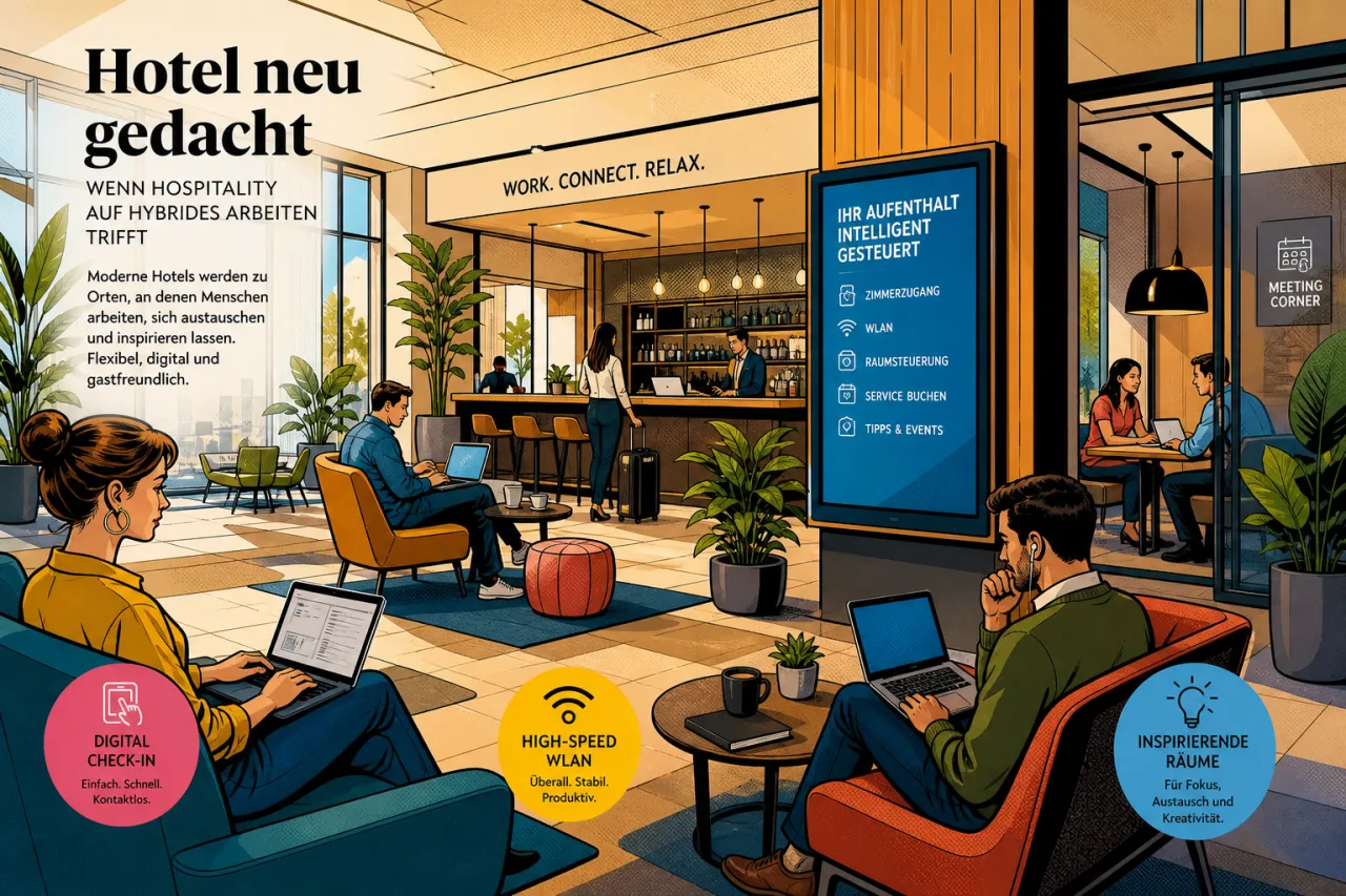 Hybrid Work verändert Hotelräume