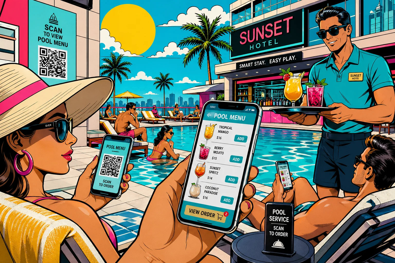 Mobile Ordering am Pool: So steigt dein F&B-Umsatz