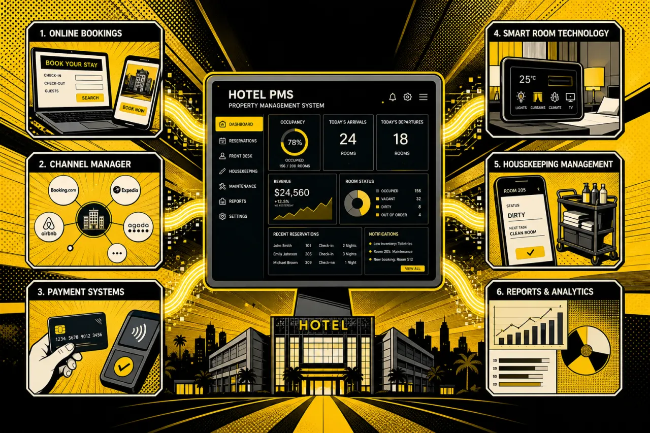 Sechs Schichten, ein Hub: Der Mindest-Tech-Stack für Hotels