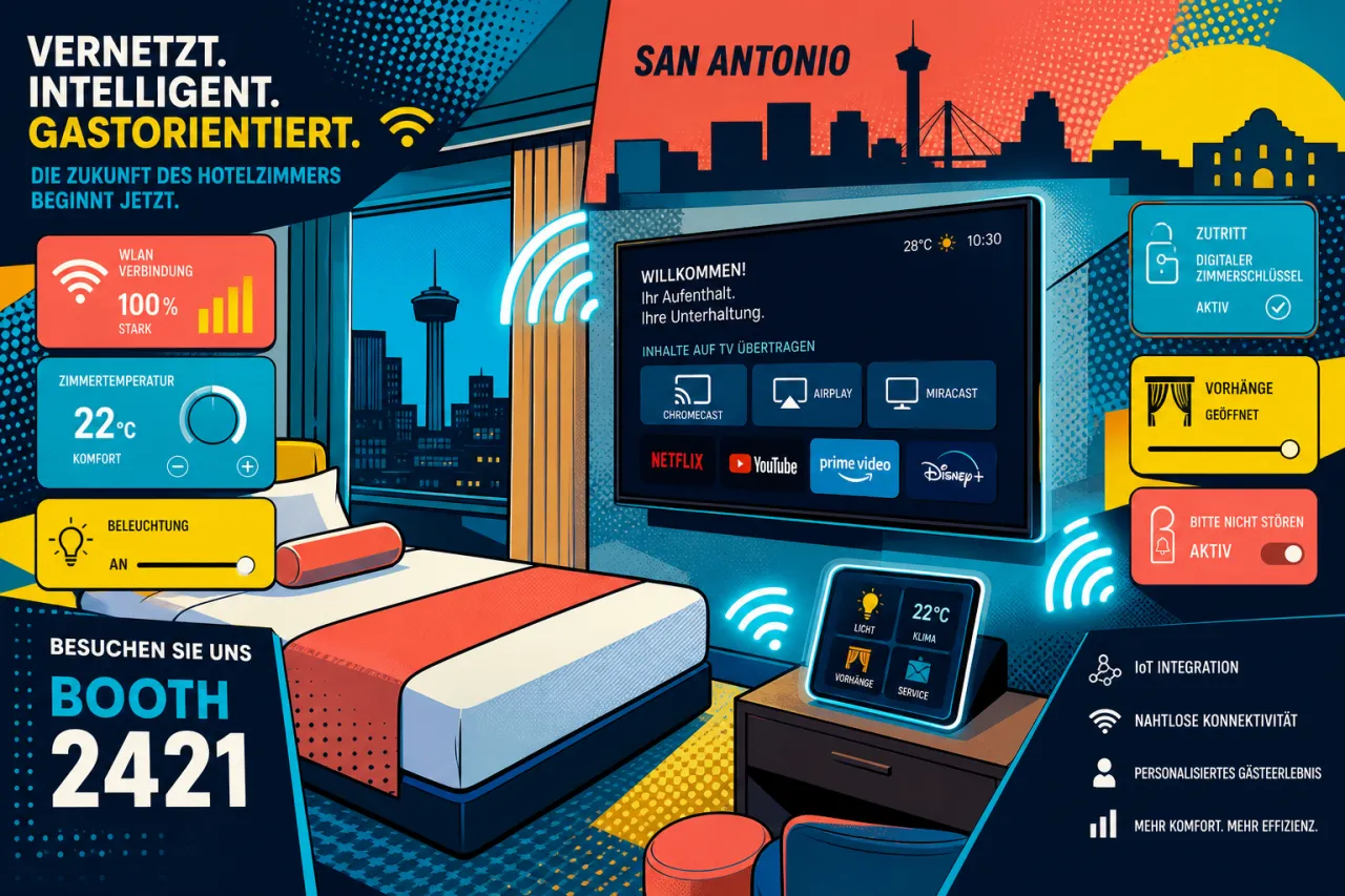 Touchstone 1 zeigt neue Hotel-Tech auf der HITEC 2026