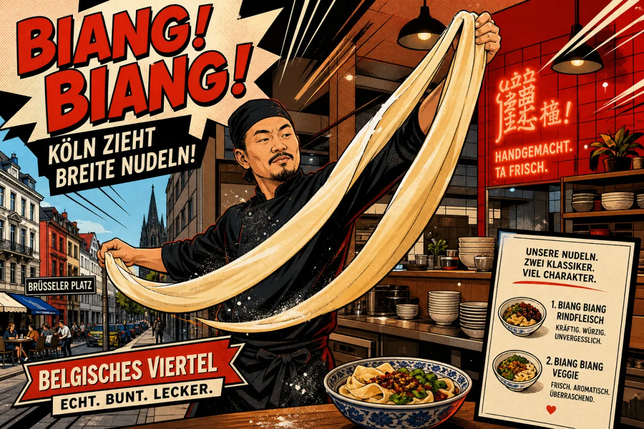 Wen Cheng kommt mit Biang-Biang-Noodles nach Köln