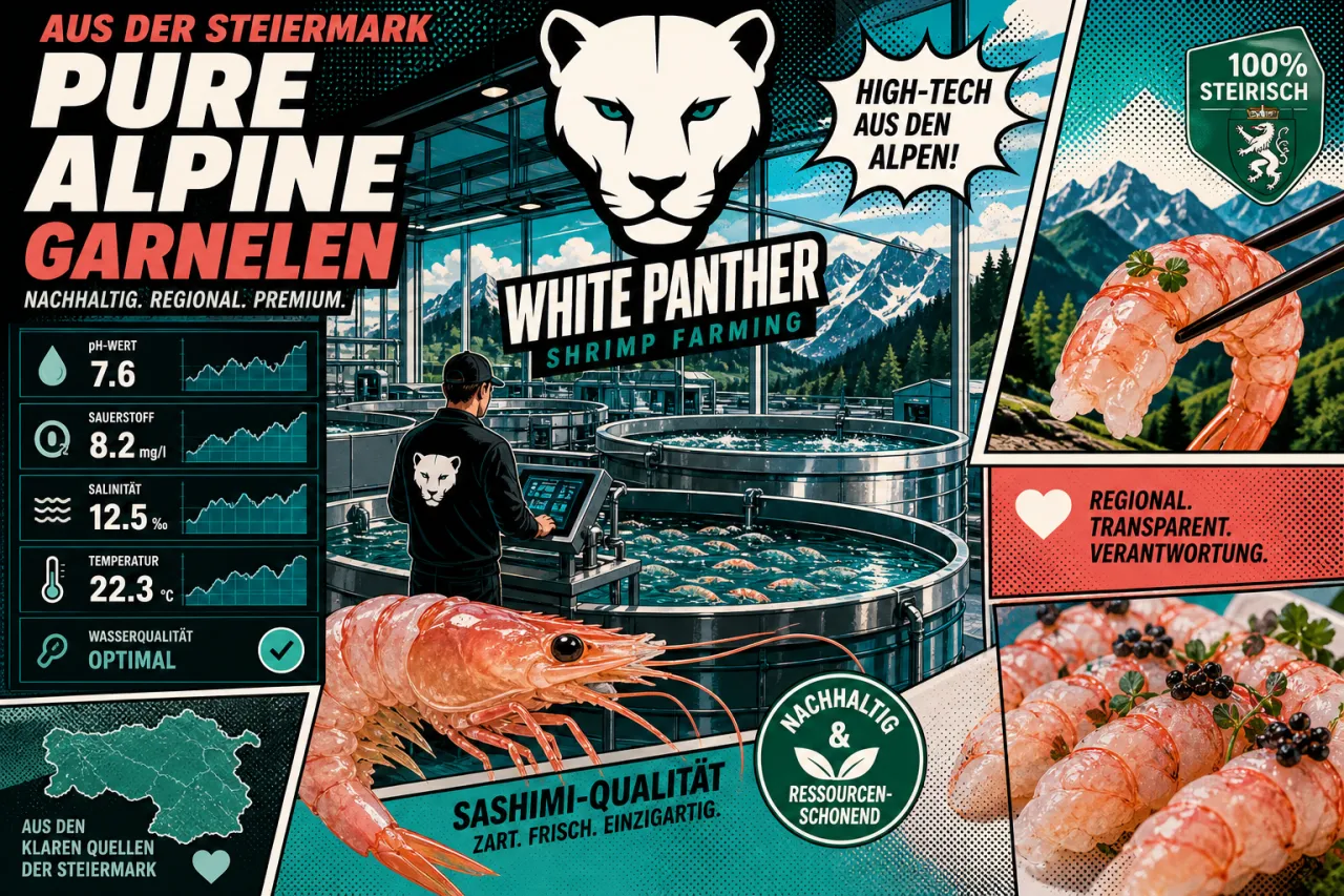 White Panther züchtet Garnelen in Rottenmann