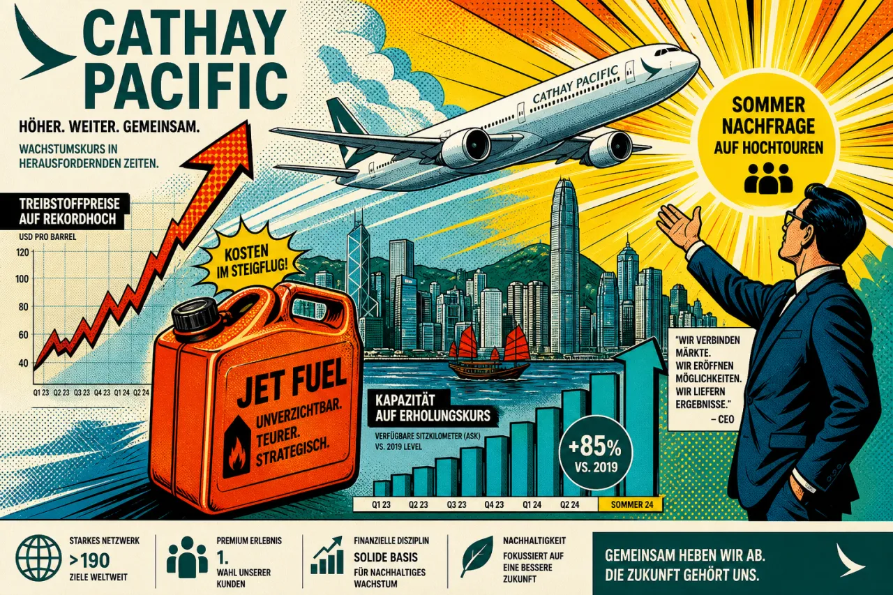 Cathay hält Kapazität trotz teurem Kerosin