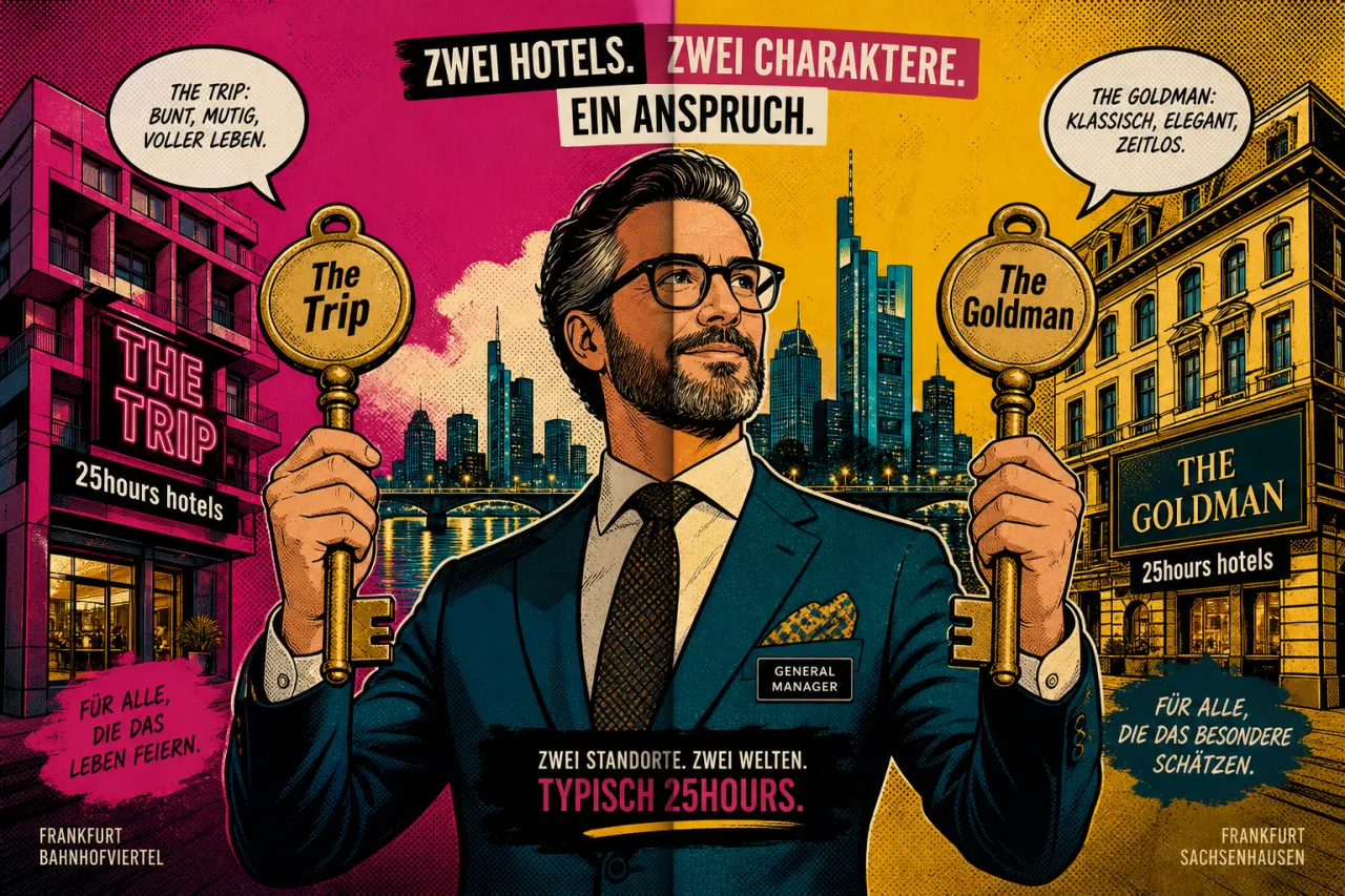 Daniel Pahl führt zwei 25hours Hotels in Frankfurt