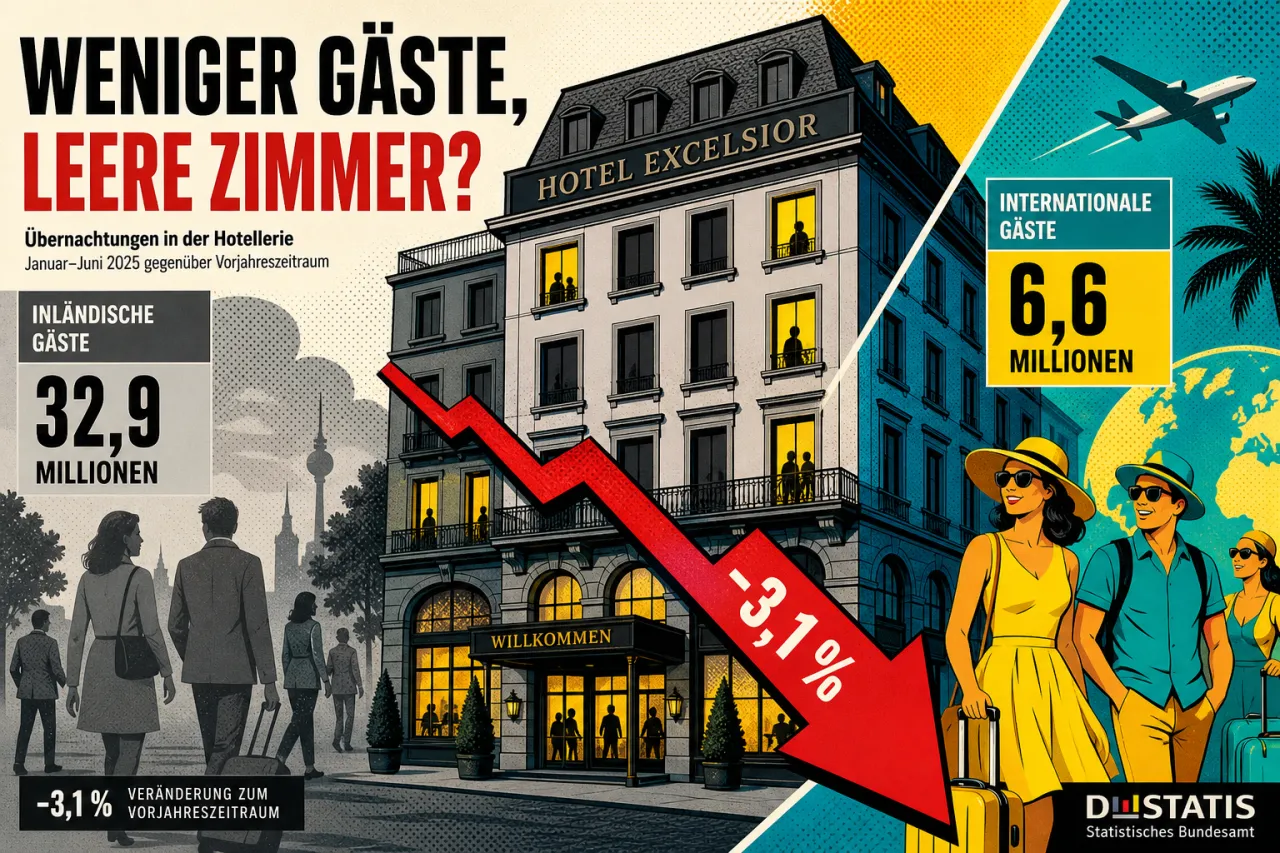 Deutschland verliert im April 3,1 Prozent Übernachtungen