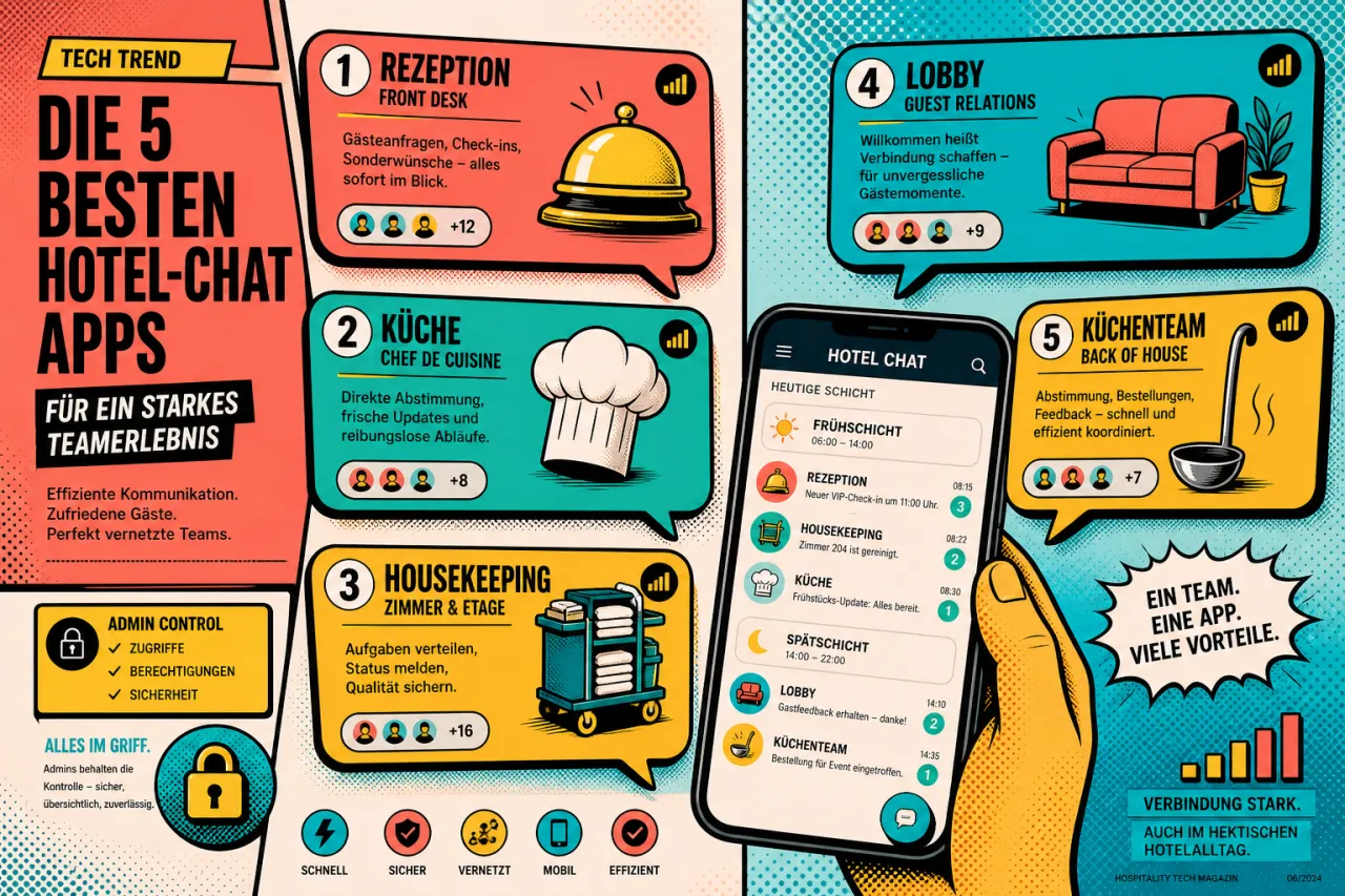 Die fünf Chat-Apps für Hospitality-Teams