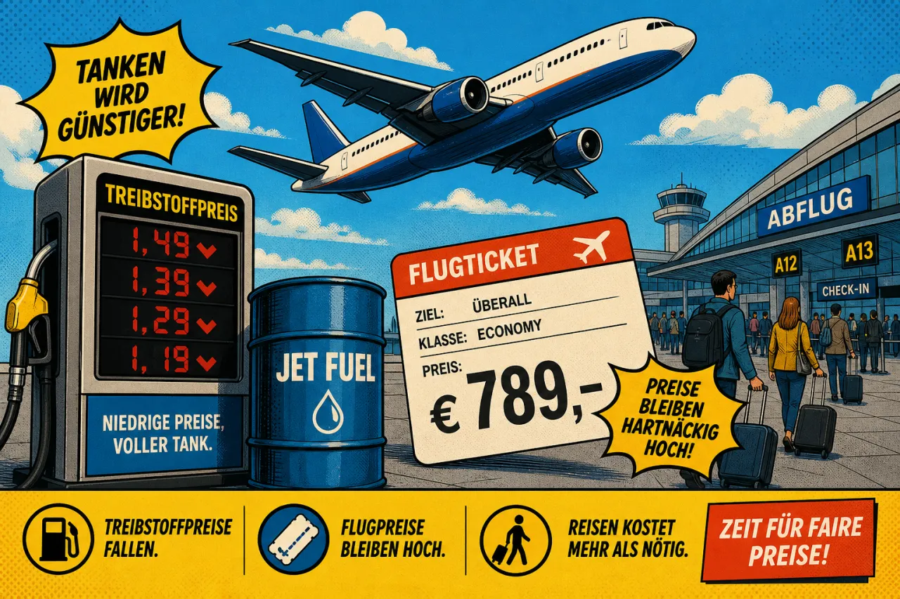 Flugtickets bleiben teuer trotz sinkendem Kerosin