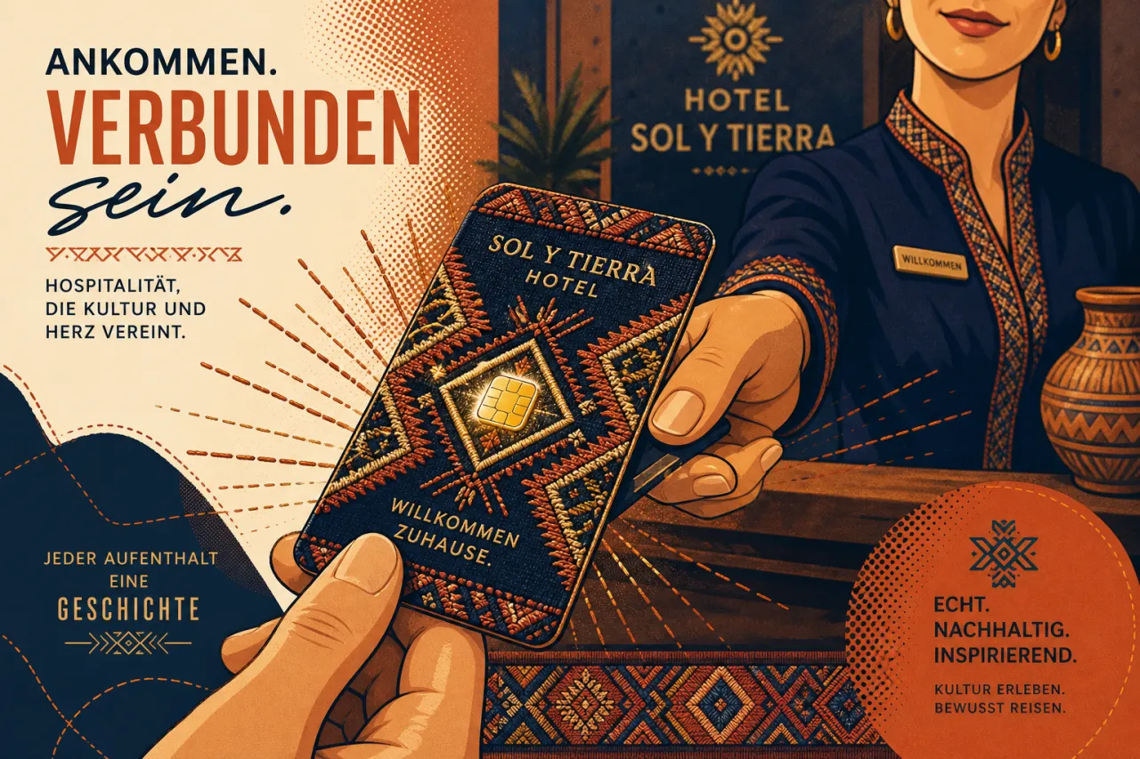 Gestickte Key Cards als Kulturkontakt