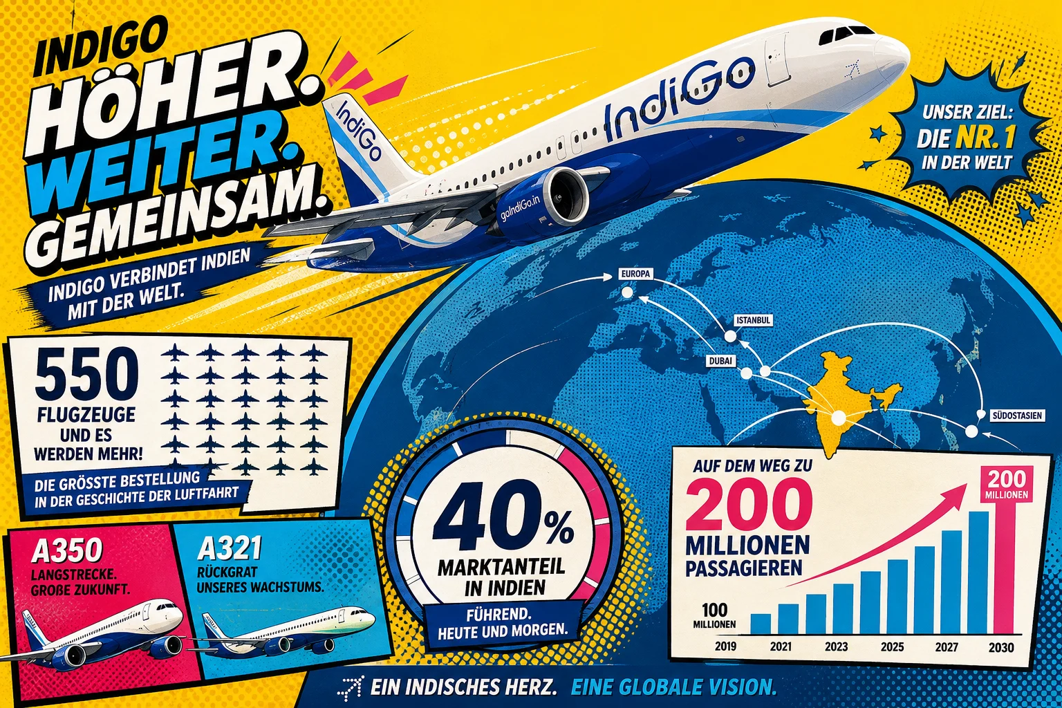 IndiGo plant den Sprung zur globalen Airline