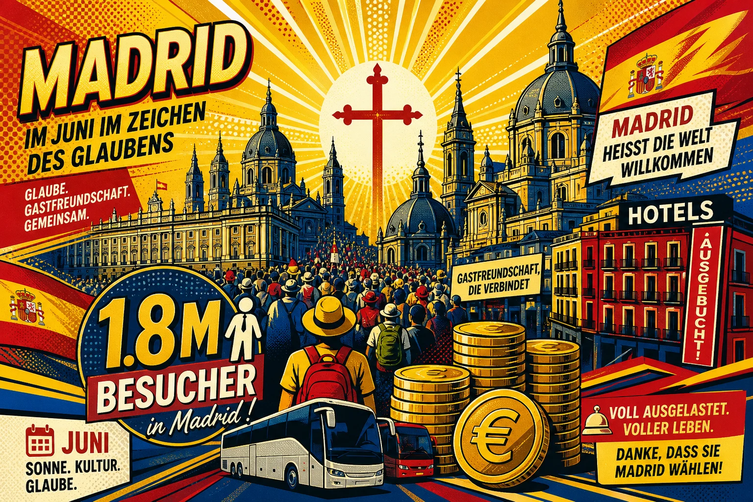 Papstbesuch in Spanien bringt Tourismusschub