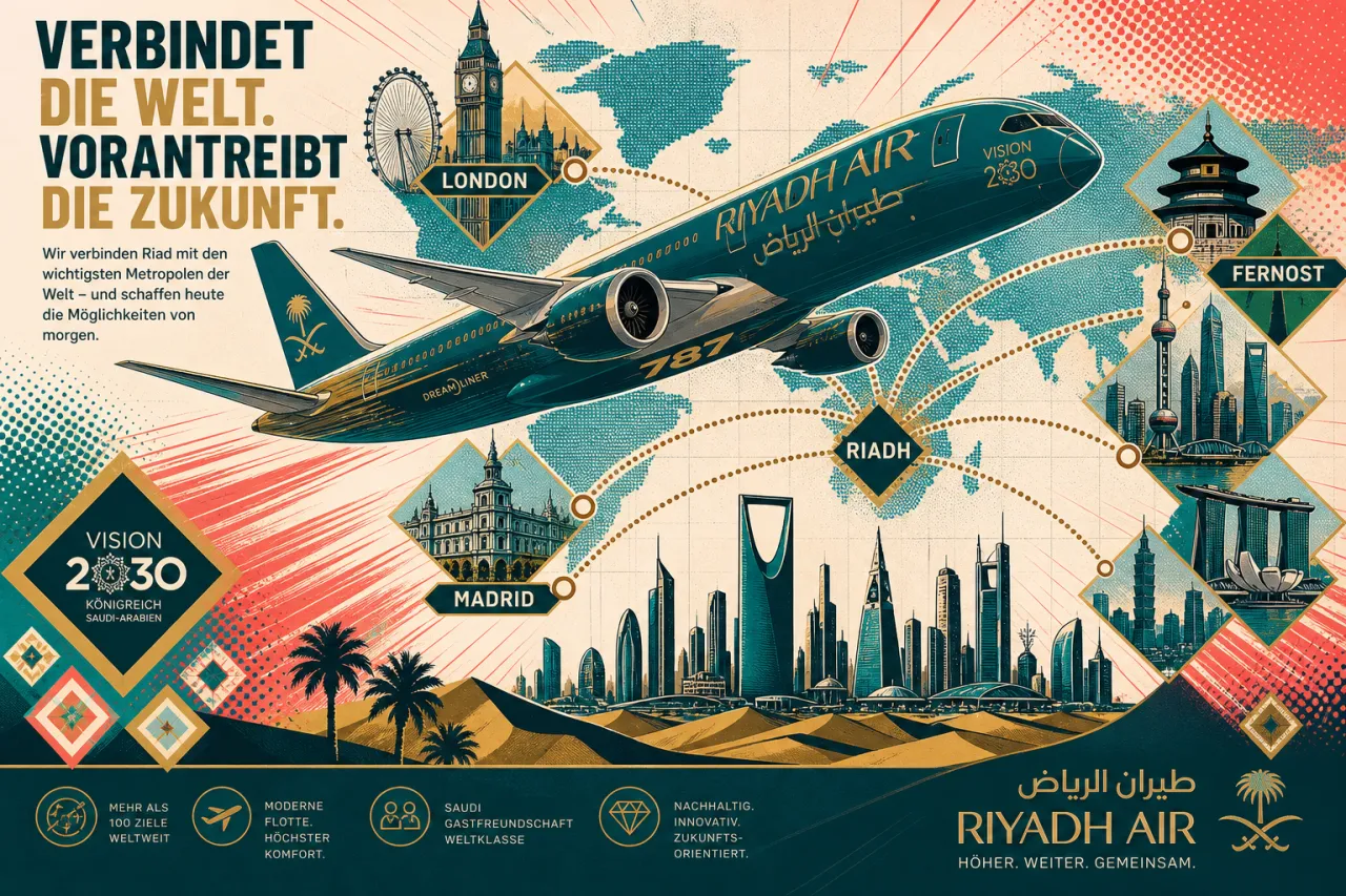 Riyadh Air zielt auf 100 Städte bis 2030