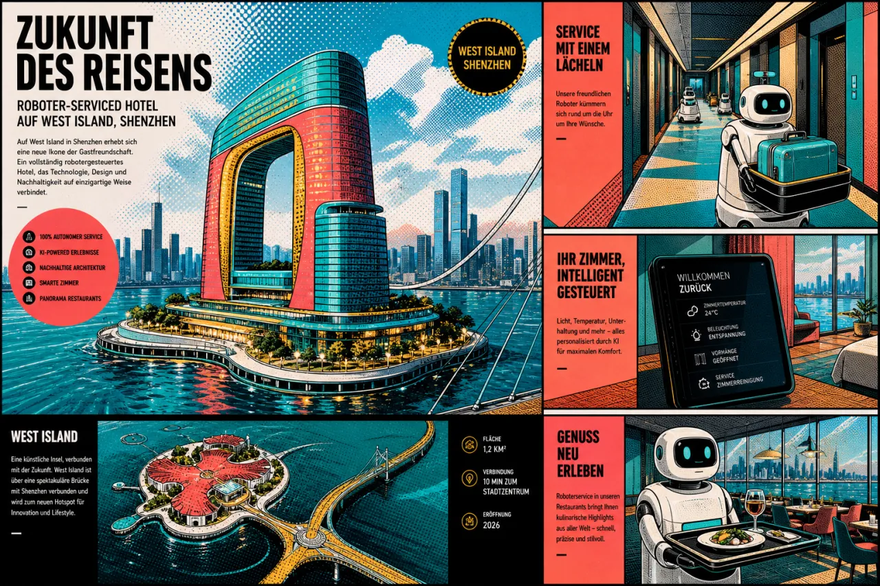Robotik-Hotel startet auf der Westinsel in Shenzhen