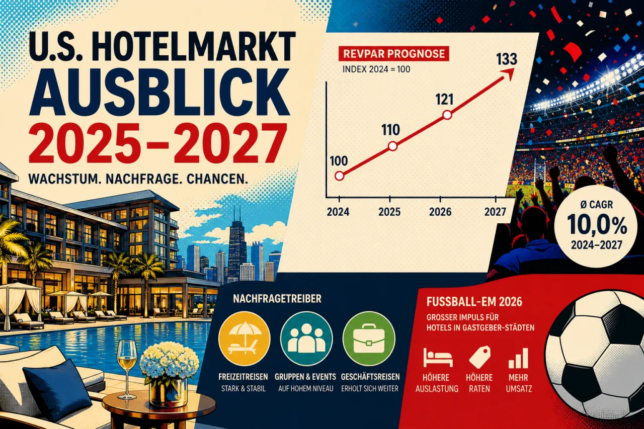 US-Hotelmarkt hebt RevPAR-Prognose an