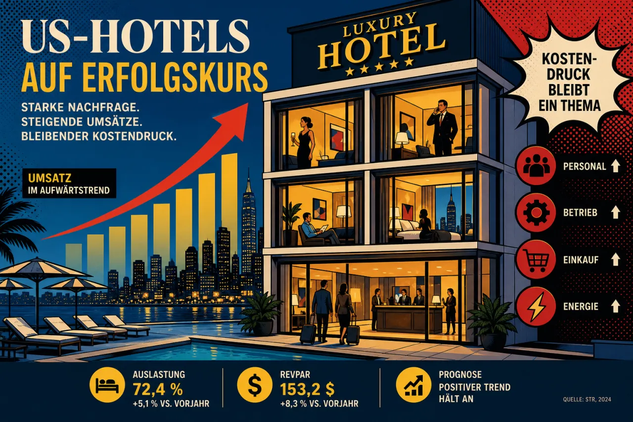 US-Hotelprognose steigt trotz Margendruck