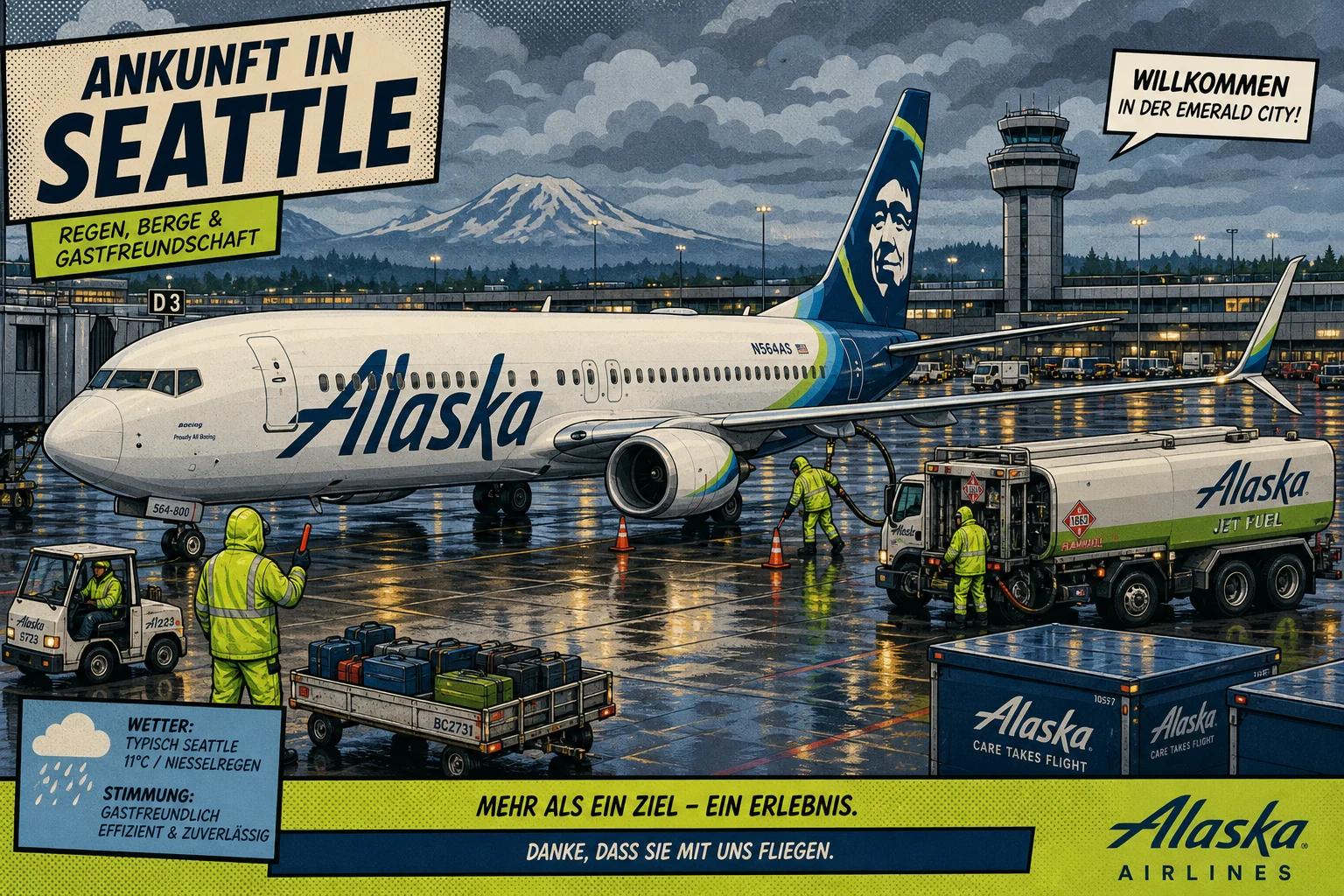 Alaska Airlines verbrennt fast 500 Millionen Dollar