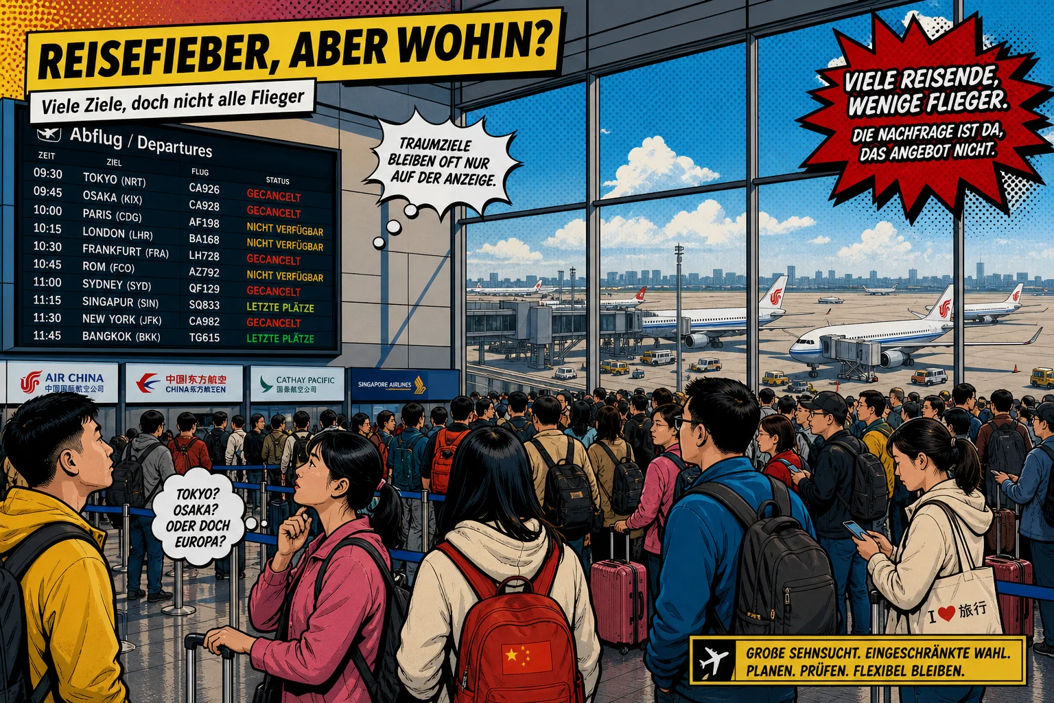 Chinas Outbound-Reisen scheitern an fehlenden Flügen
