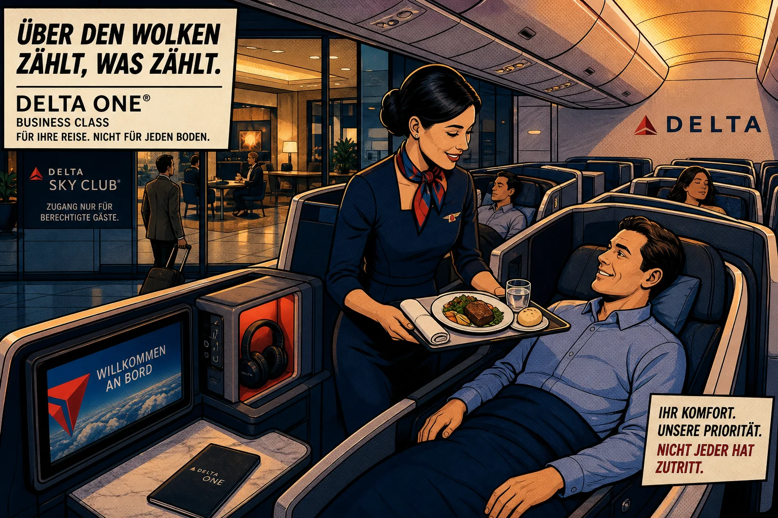 Delta verkauft Business Class ohne Extras