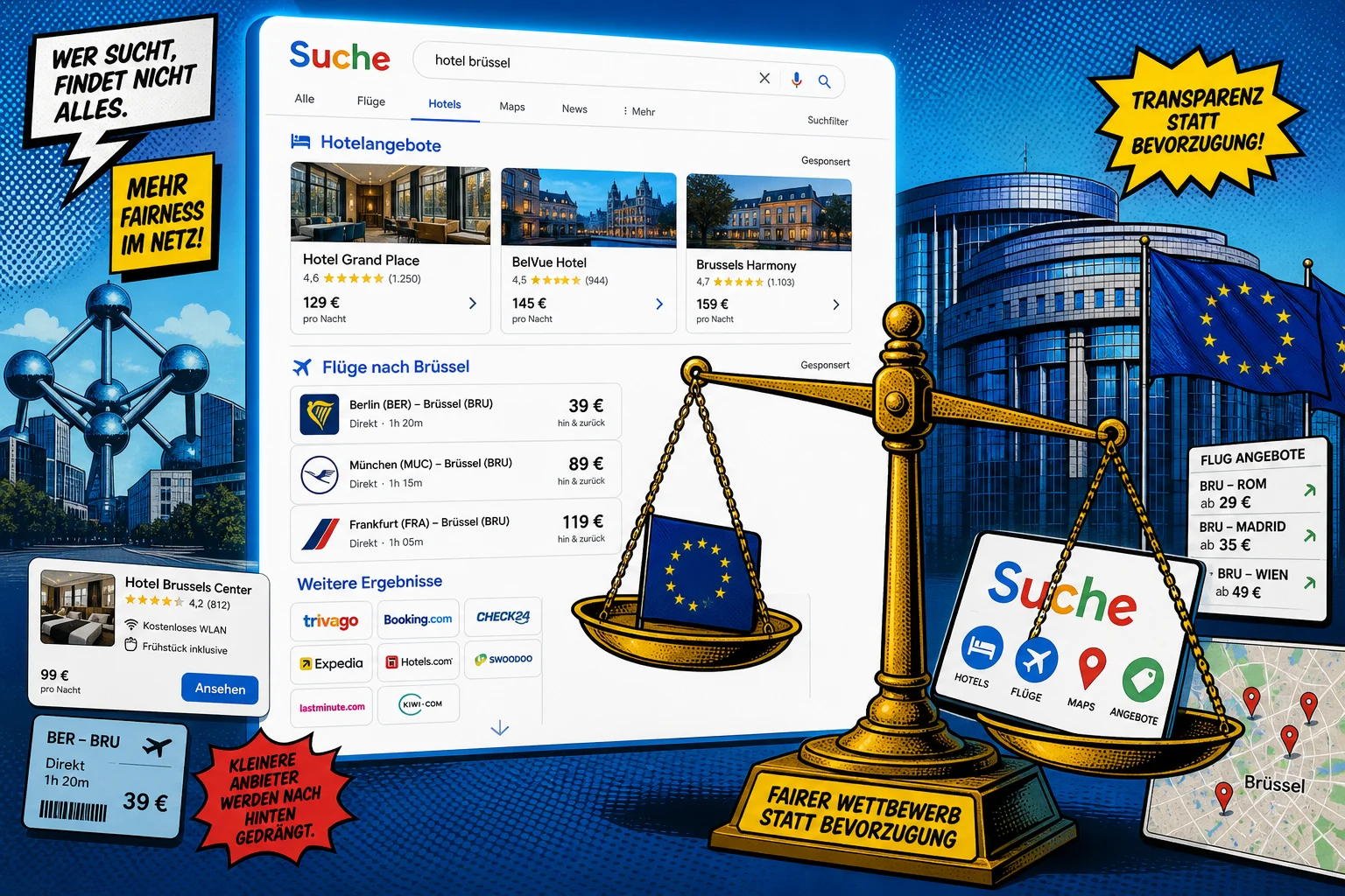 EU greift Googles Reise-Suche an