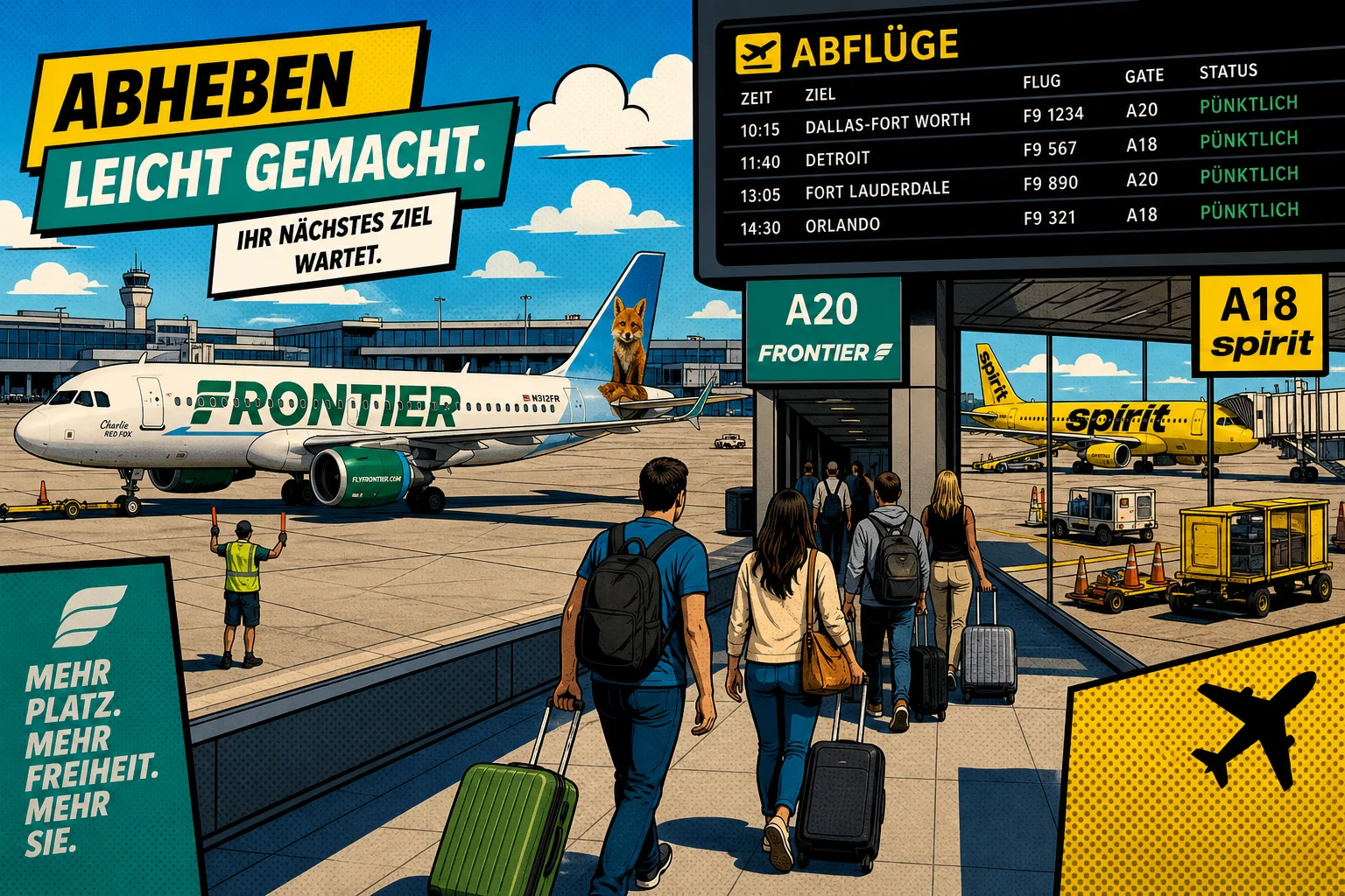 Frontier hebt Preise und baut Druck auf Spirit auf