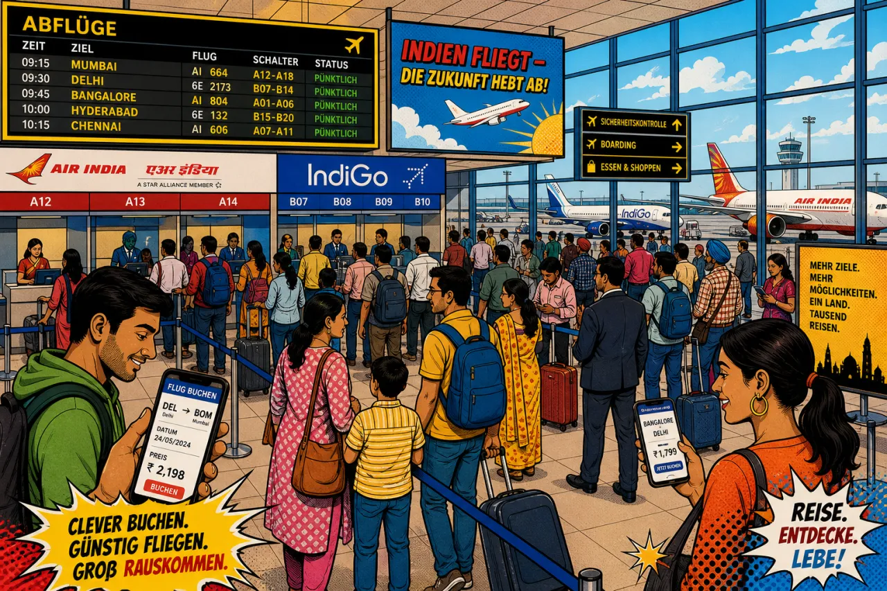 Indiens Airlines locken Budget-Reisende
