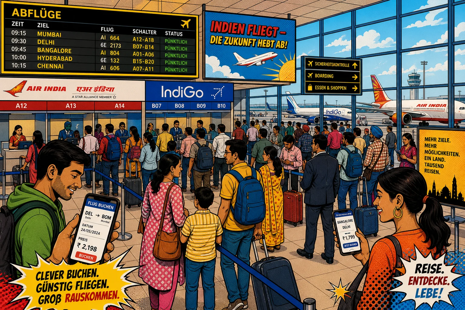 Indiens Airlines locken Budget-Reisende