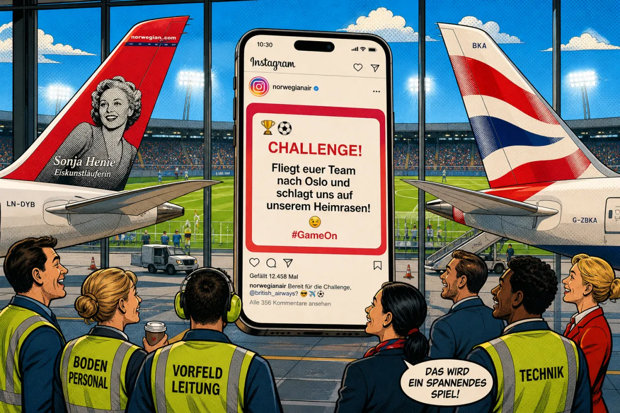Norwegian pokert British Airways um WM-Hype