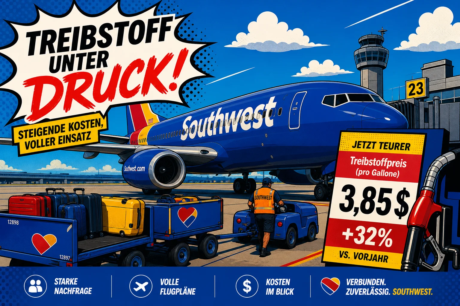 Southwest treibt Preise und Gebühren hoch