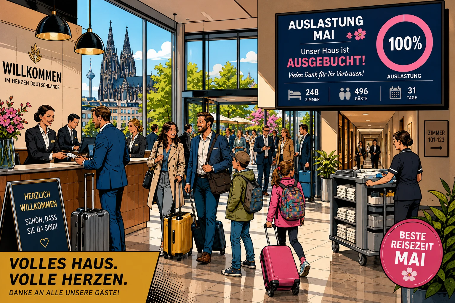 Tourismus in Deutschland: Mai bringt 49,2 Millionen Übernachtungen