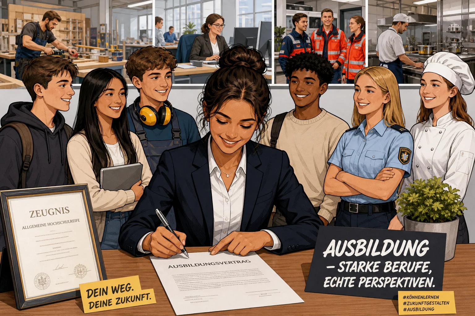 Abiturientinnen starten seltener in die Ausbildung