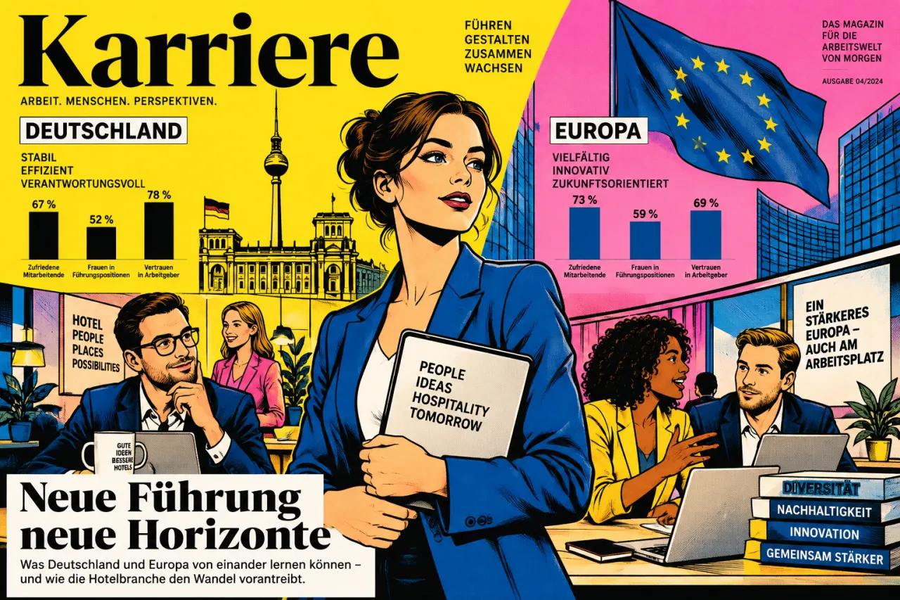 Diagramm mit Frauenanteil in Führung in Deutschland und der EU