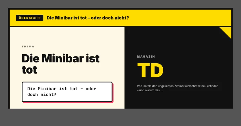Die Minibar ist tot – oder doch nicht?