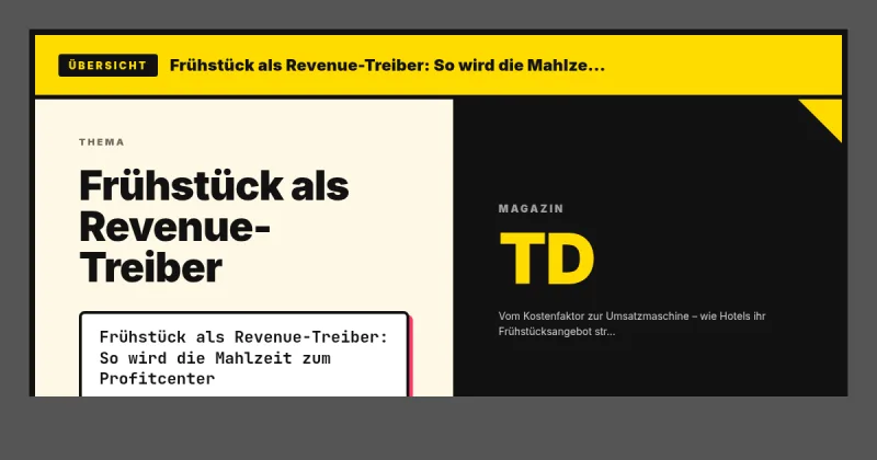 Frühstück als Revenue-Treiber: So wird die Mahlzeit zum Profitcenter