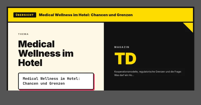 Medical Wellness im Hotel: Chancen und Grenzen