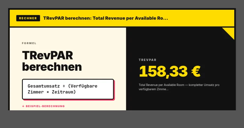 TRevPAR berechnen: Total Revenue per Available Room 2026