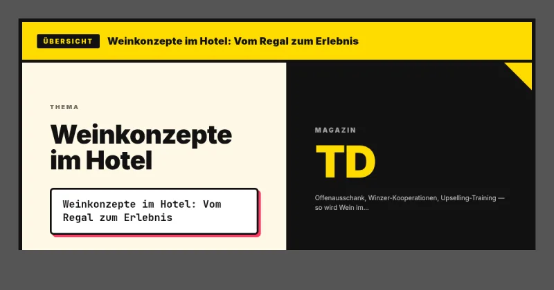 Weinkonzepte im Hotel: Vom Regal zum Erlebnis